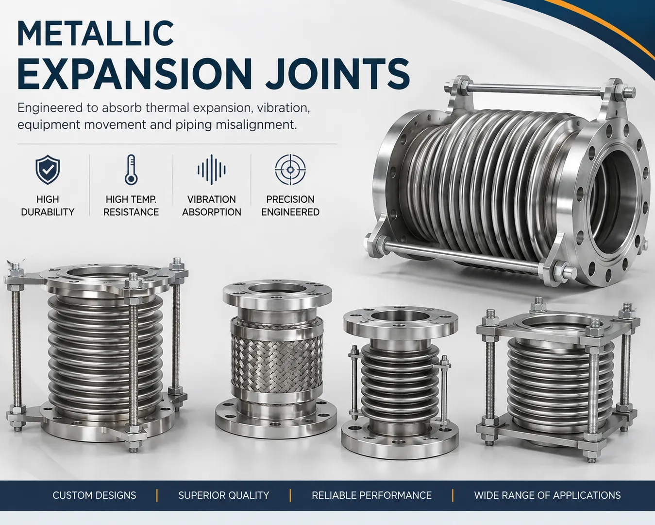 Metallic Expansion Joints in Vadodara and Their Role in Industrial Piping Systems