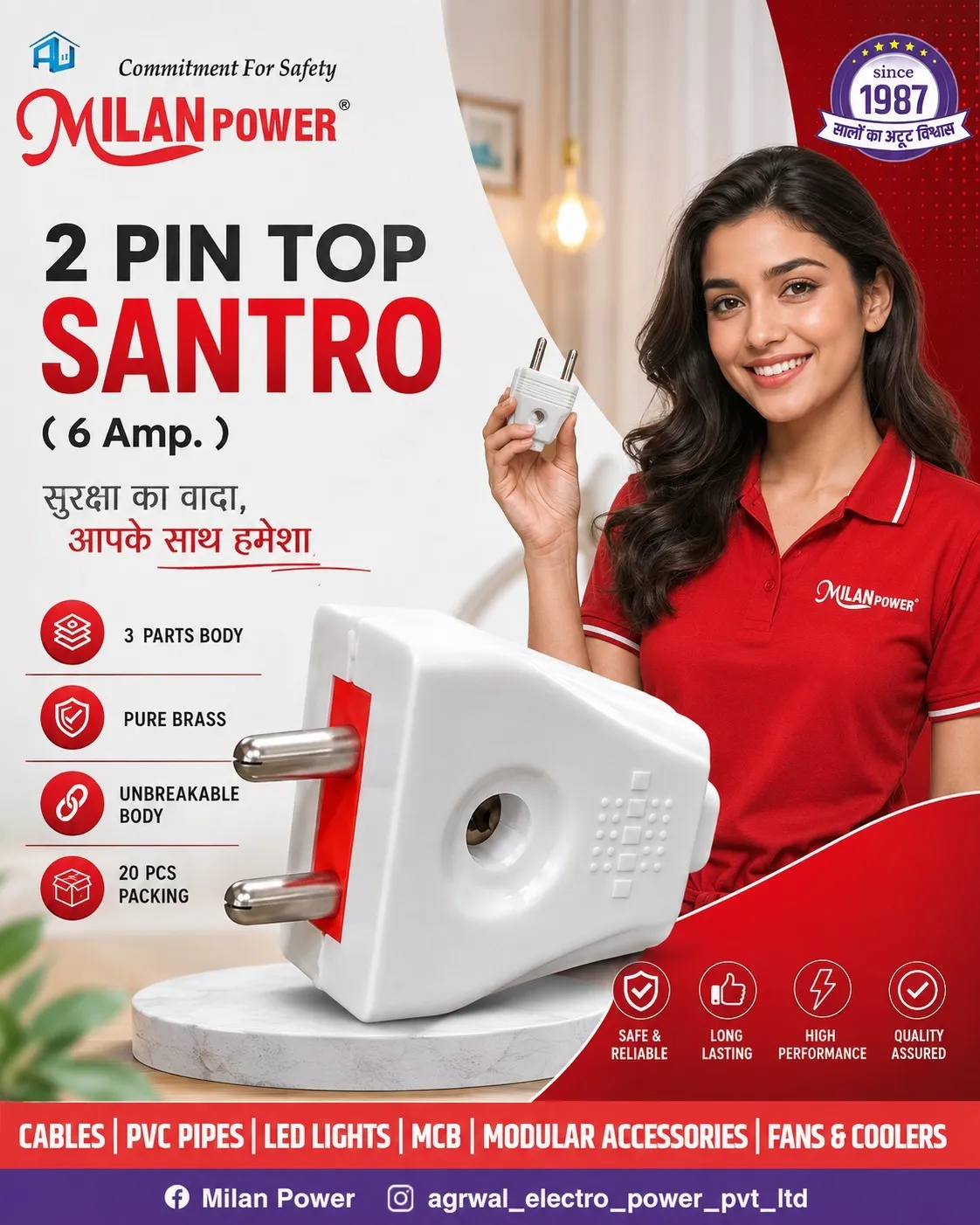 MILAN POWER 2 PIN TOP SANTRO