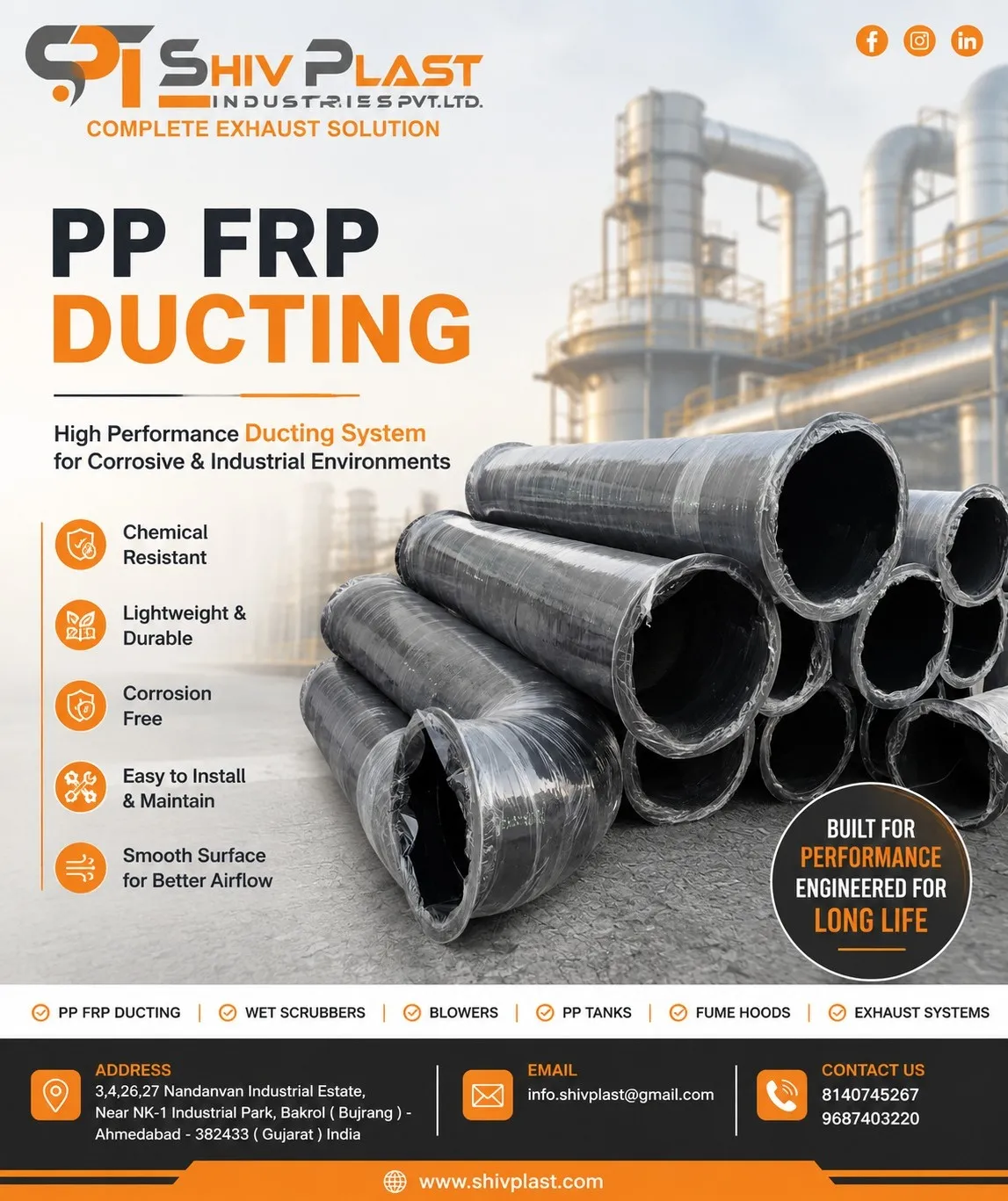 PP FRP DUCTING