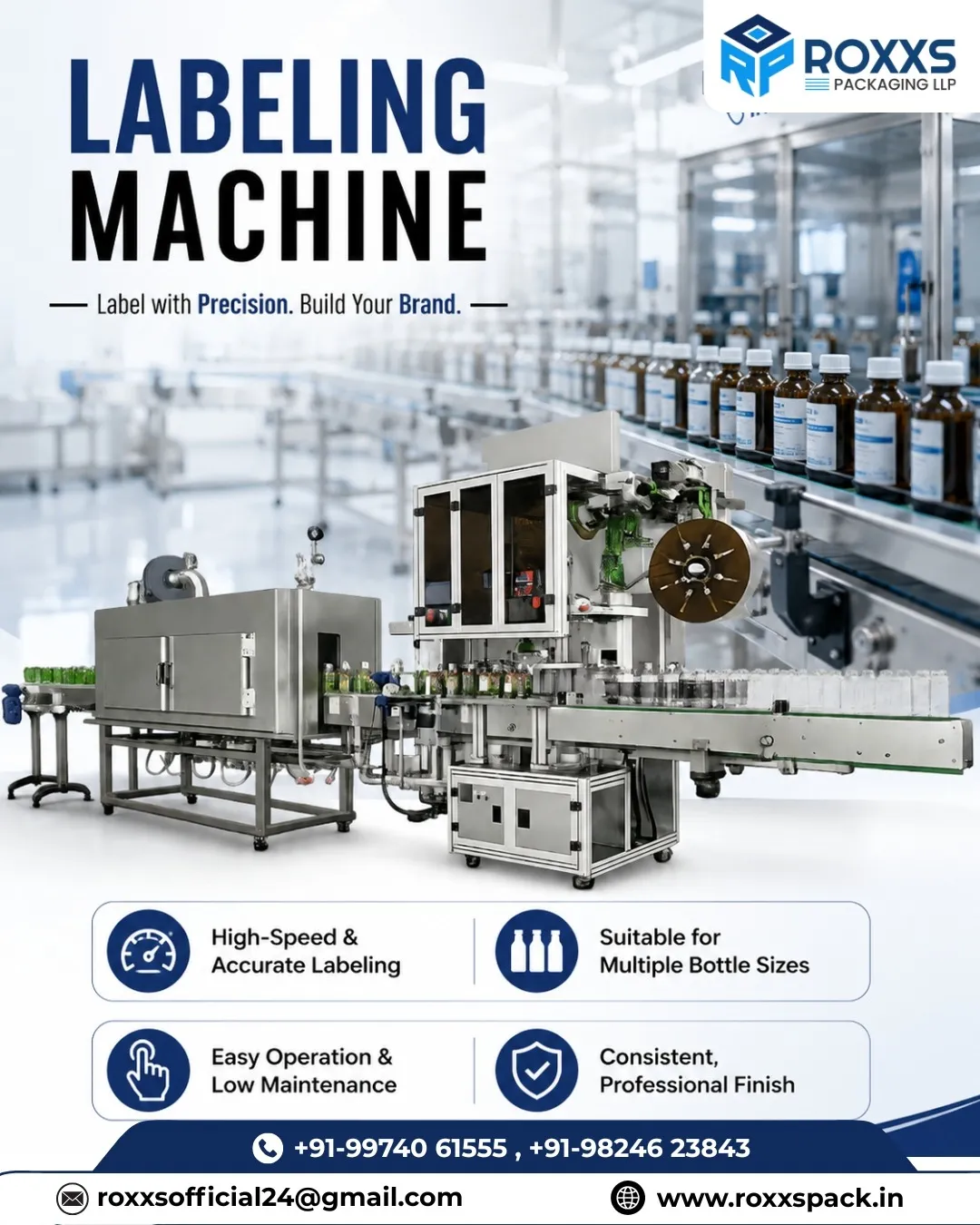 Top Labelling Machine Manufacturers in Ahmedabad | Roxxs Packaging LLP