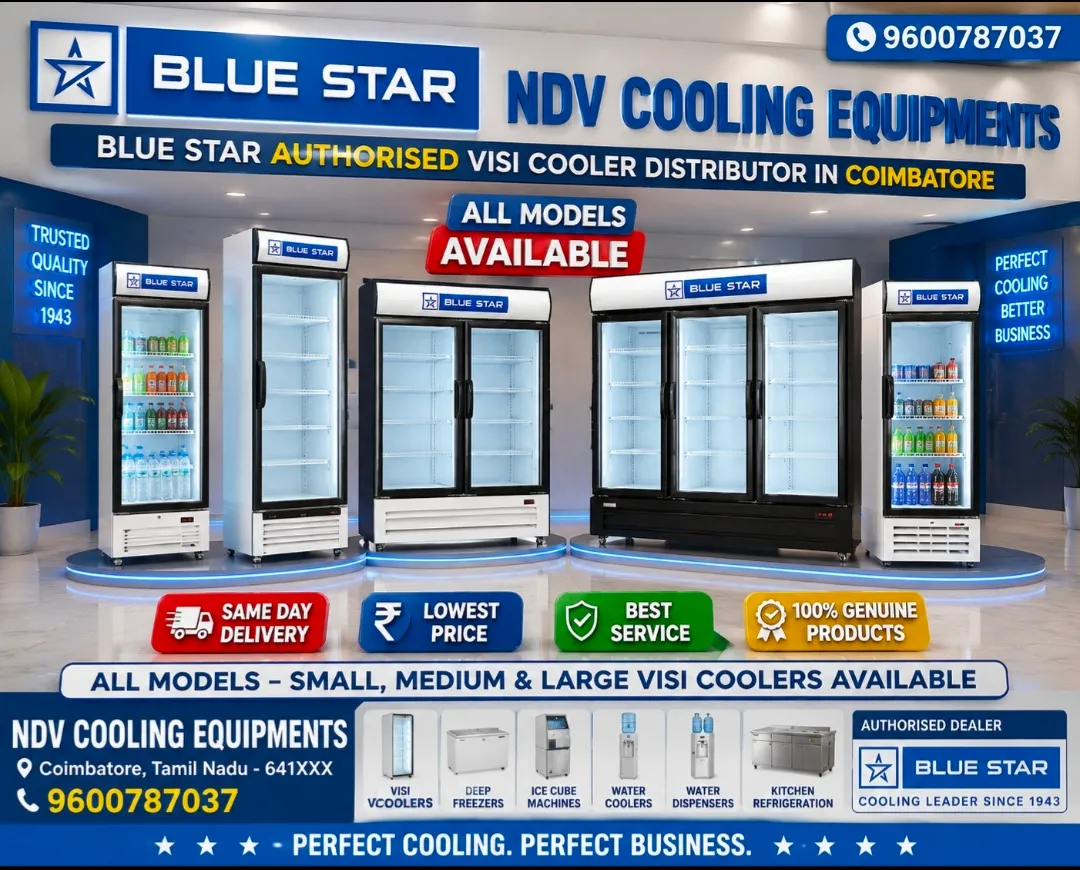 Ndv Cooling Equipments | Blue Star Authorised Commercial Visi Cooler Dealers In Coimbatore