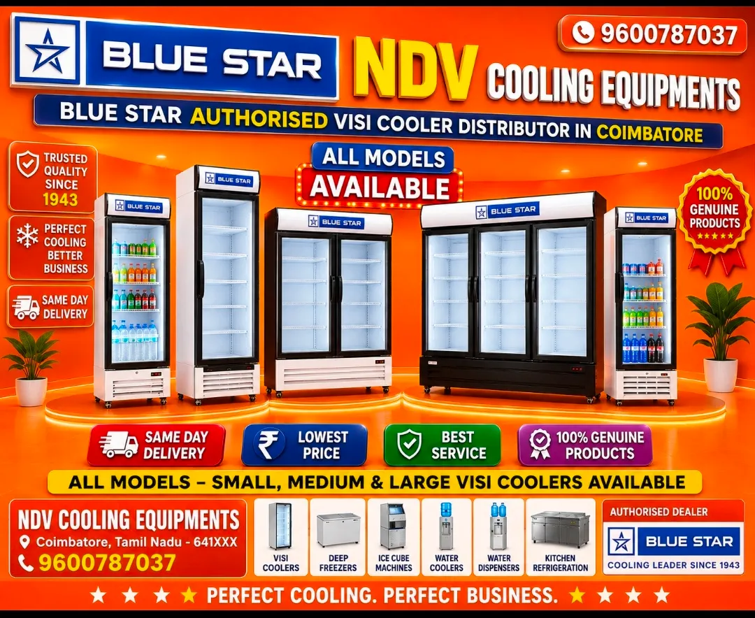 Ndv Cooling Equipments | Blue Star Authorised Commercial Visi Cooler Dealers In Coimbatore