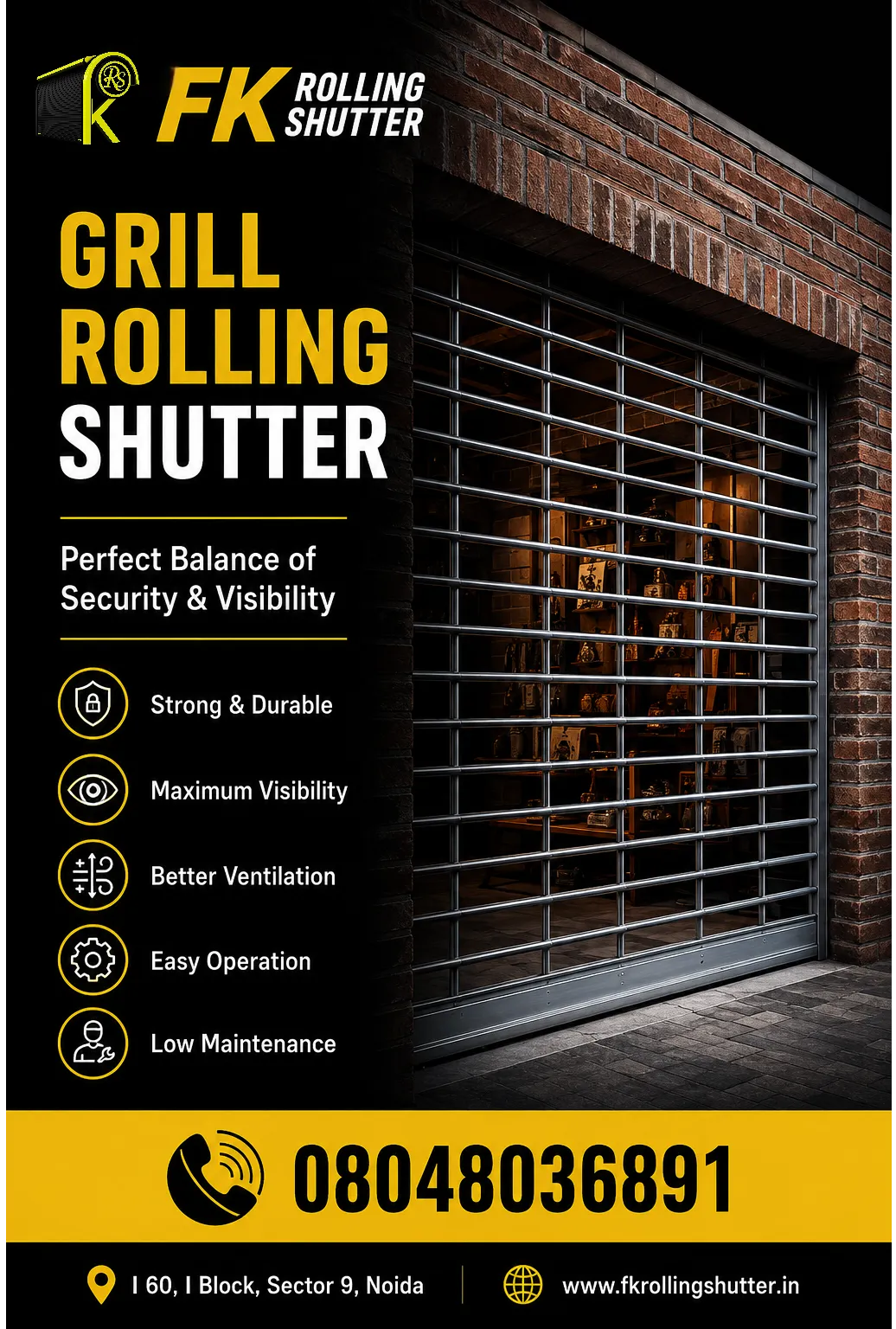 Grill Rolling Shutter Supplier In Ghaziabad