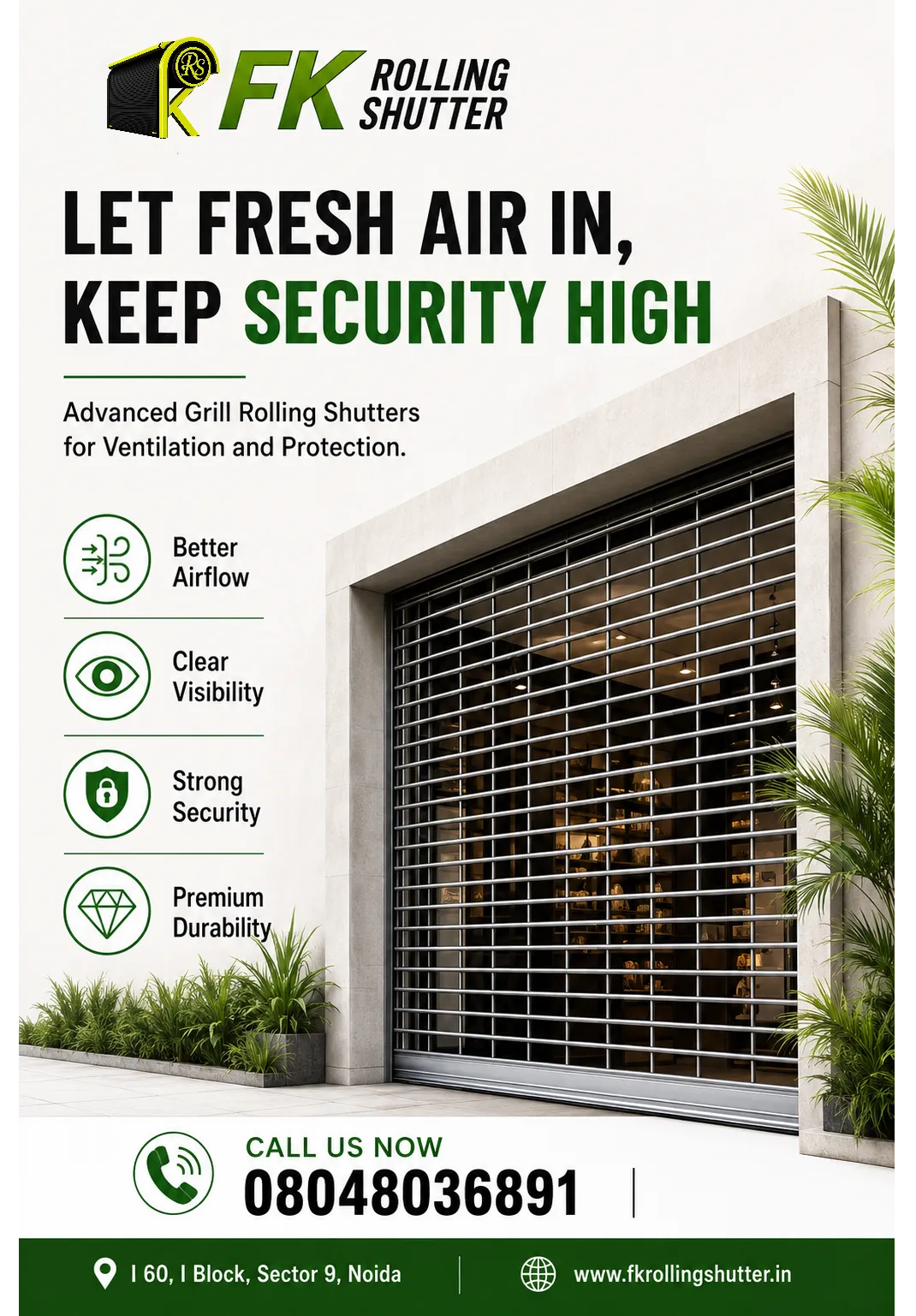 Grill Rolling Shutter Supplier In Faridabad