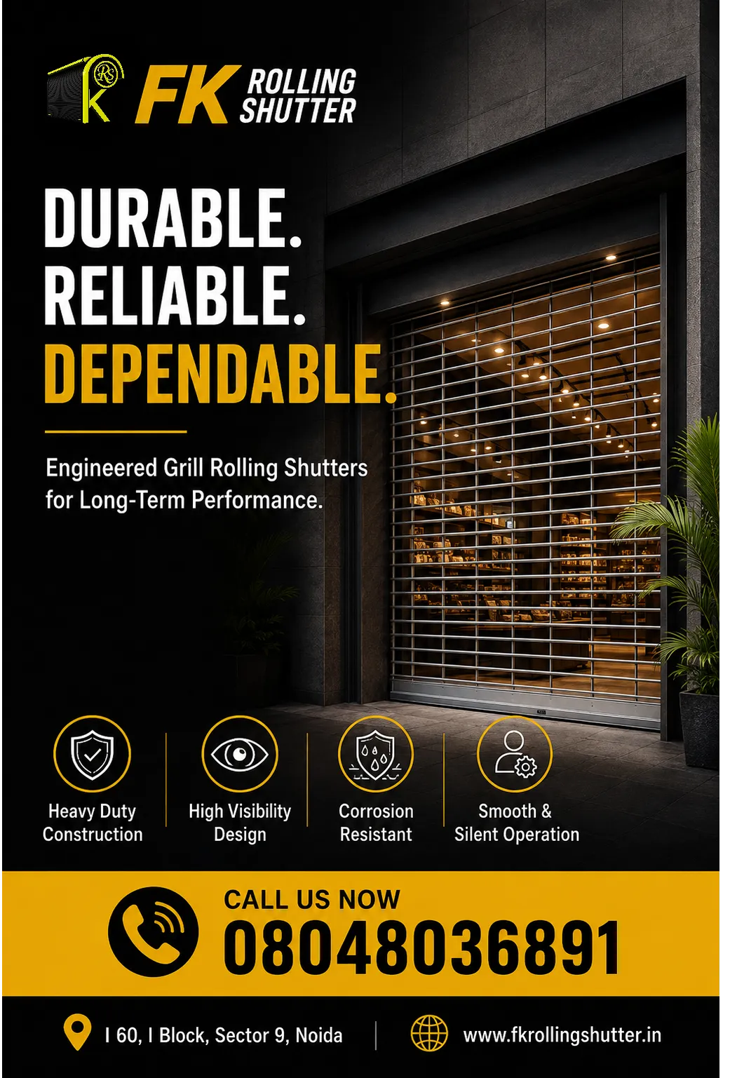Grill Rolling Shutter Supplier In Atta Market