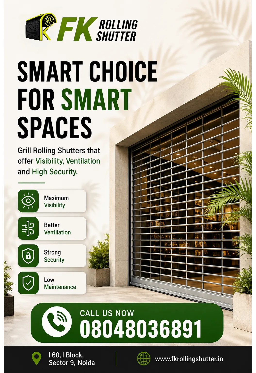 Grill Rolling Shutter Supplier In Mayur Vihar
