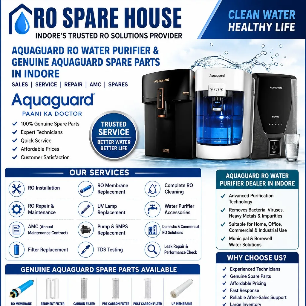 Aquaguard RO Water Purifier & Aquaguard Spare Parts in Indore