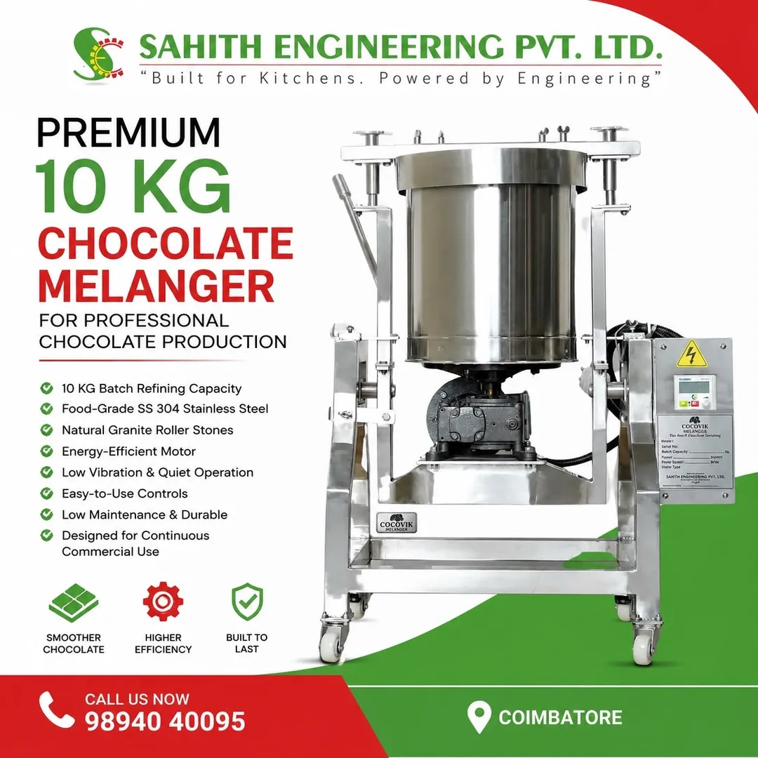 A Premium 10 KG Chocolate Melanger Or Cocoa Nibs Grinder Manufacturer in Ooty
