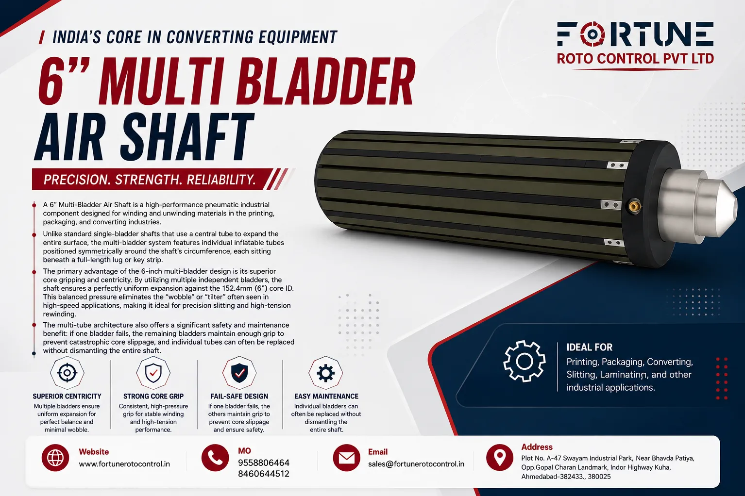 6" Multi Bladder Air Shaft