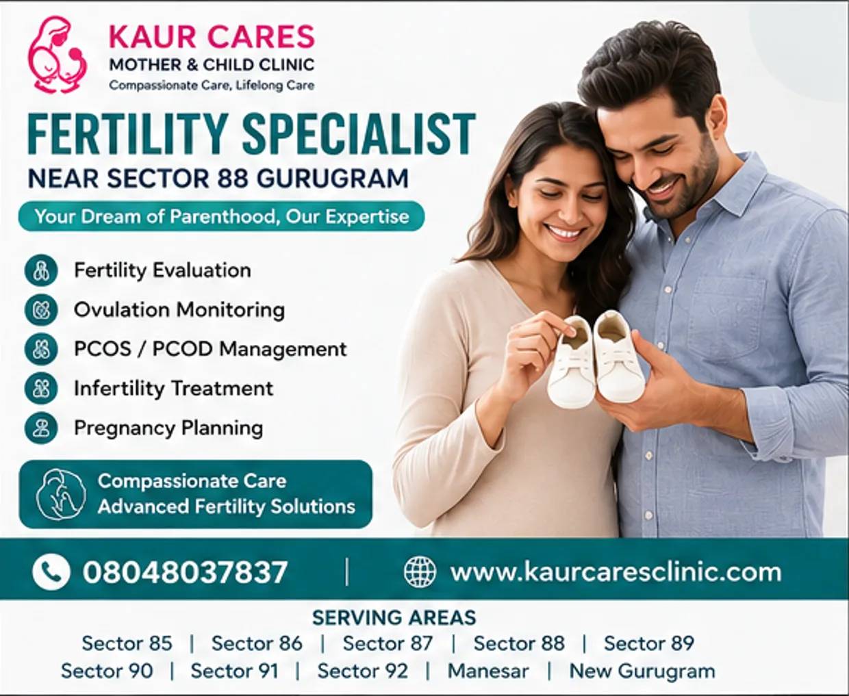 Fertility Specialist Near Sector 88 Gurugram β Personalized Fertility & Women's Care