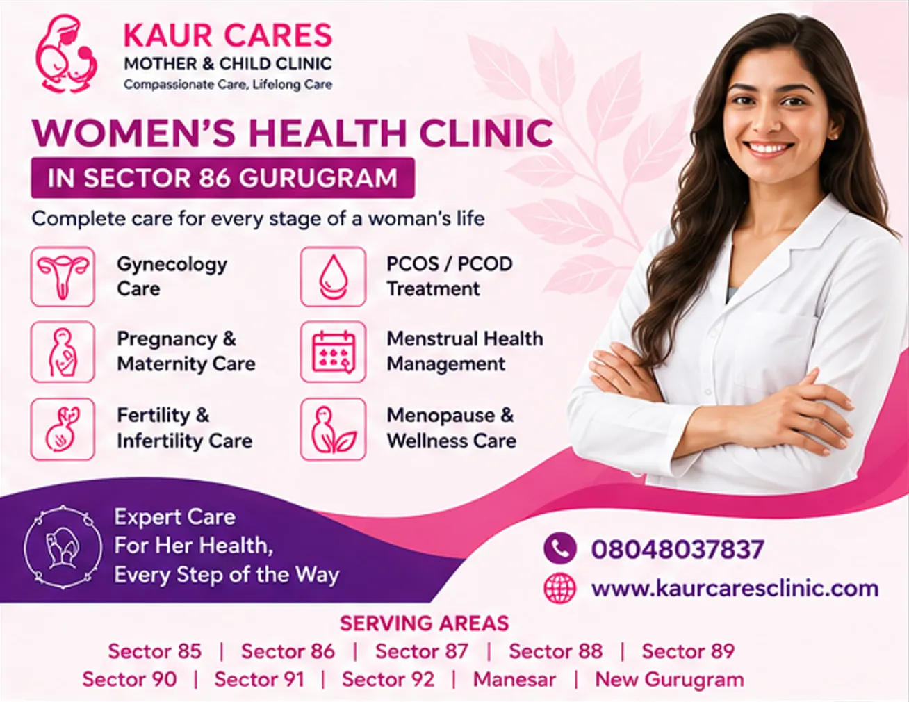 Women's Health Clinic in Sector 86 Gurugram β Complete Care for Every Stage of Life