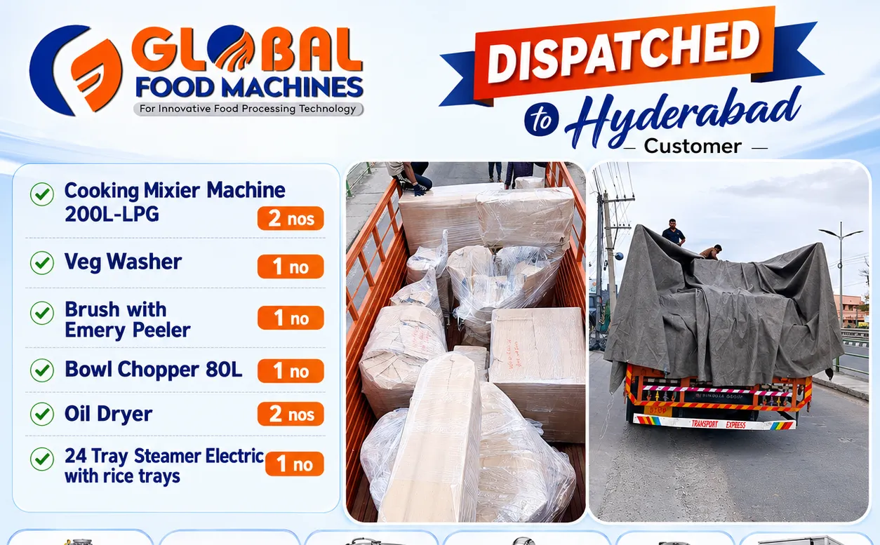 Commercial Food Processing Machines Successfully Dispatched to Hyderabad