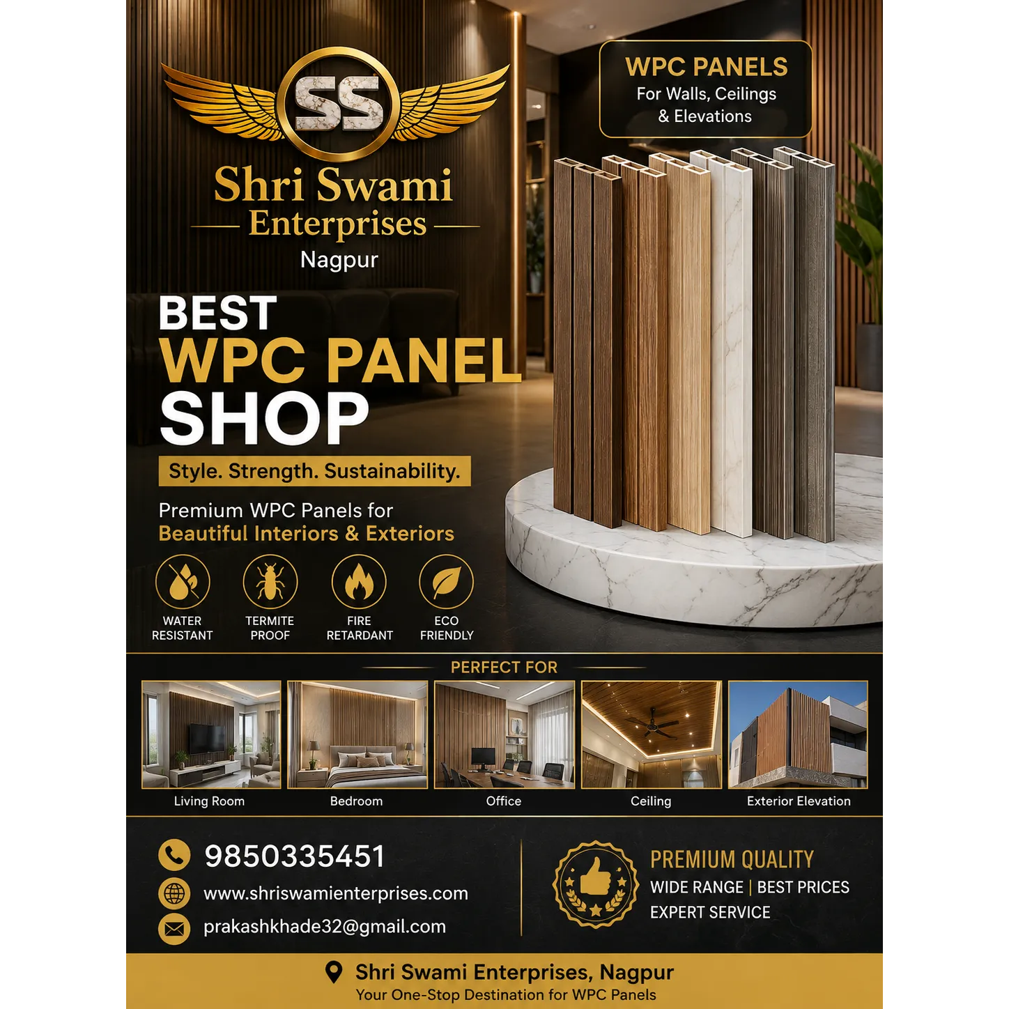 Best WPC Panel Shop in Nagpur – Shri Swami Enterprises