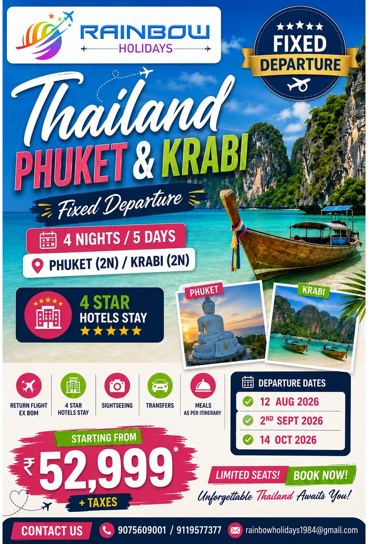 Thailand Calling! Phuket & Krabi Fixed Departure from Pune – Book Now Before Seats Sell Out!
