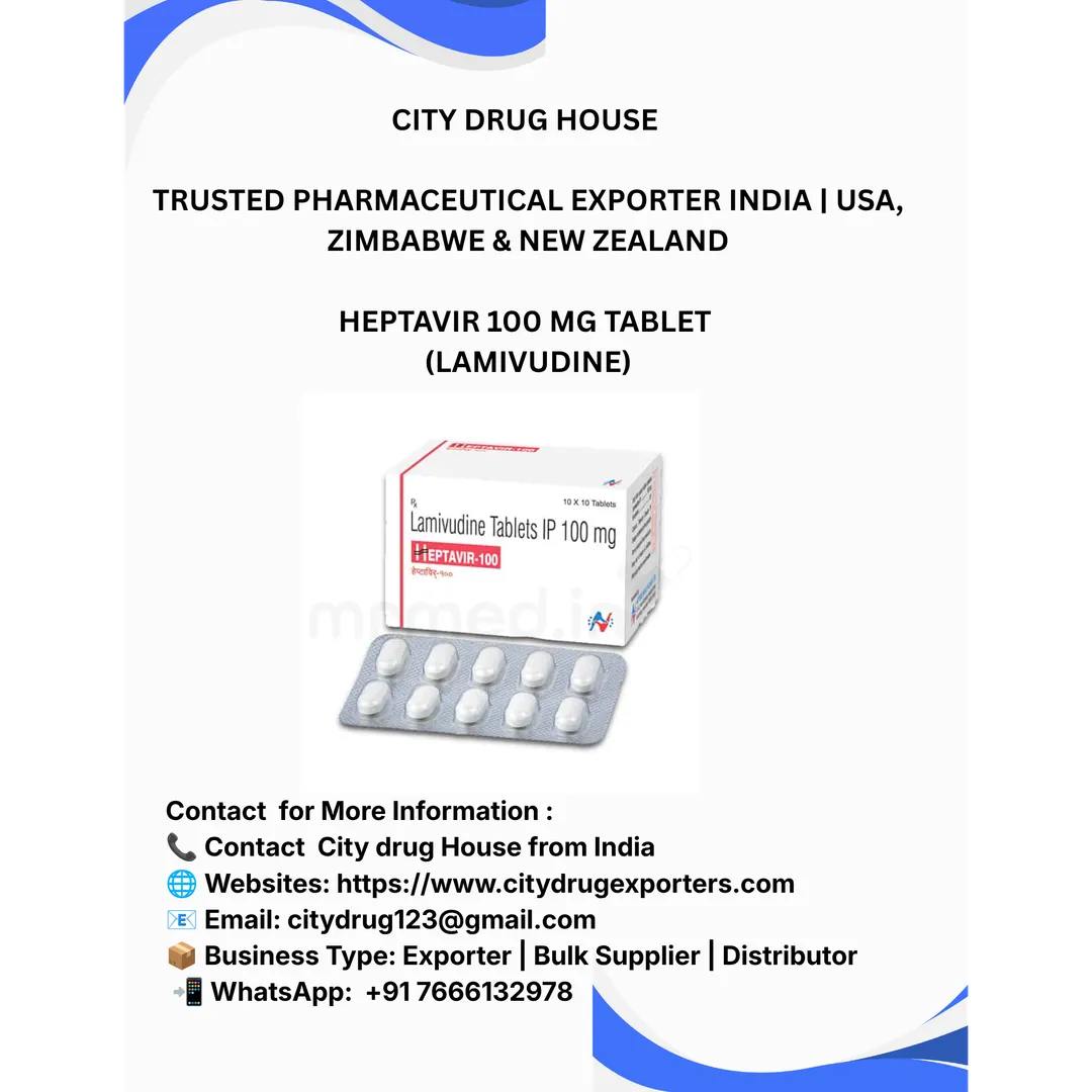 Heptavir 100 mg tablet Exporter to USA, Zimbabwe & NZ | City Drug House INDIA
