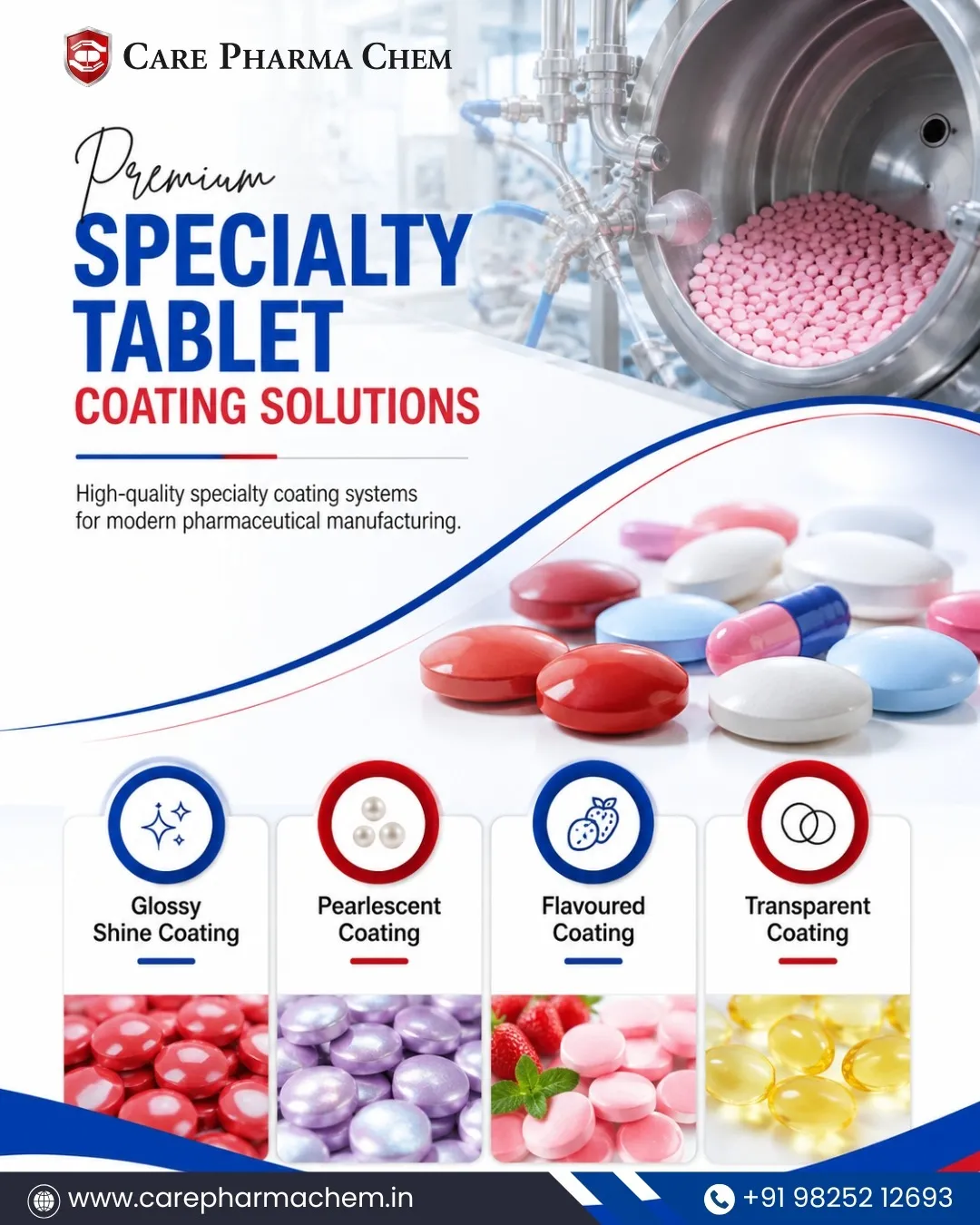 Specialty Tablet Coating Solutions Manufacturer | Care Pharma Chem