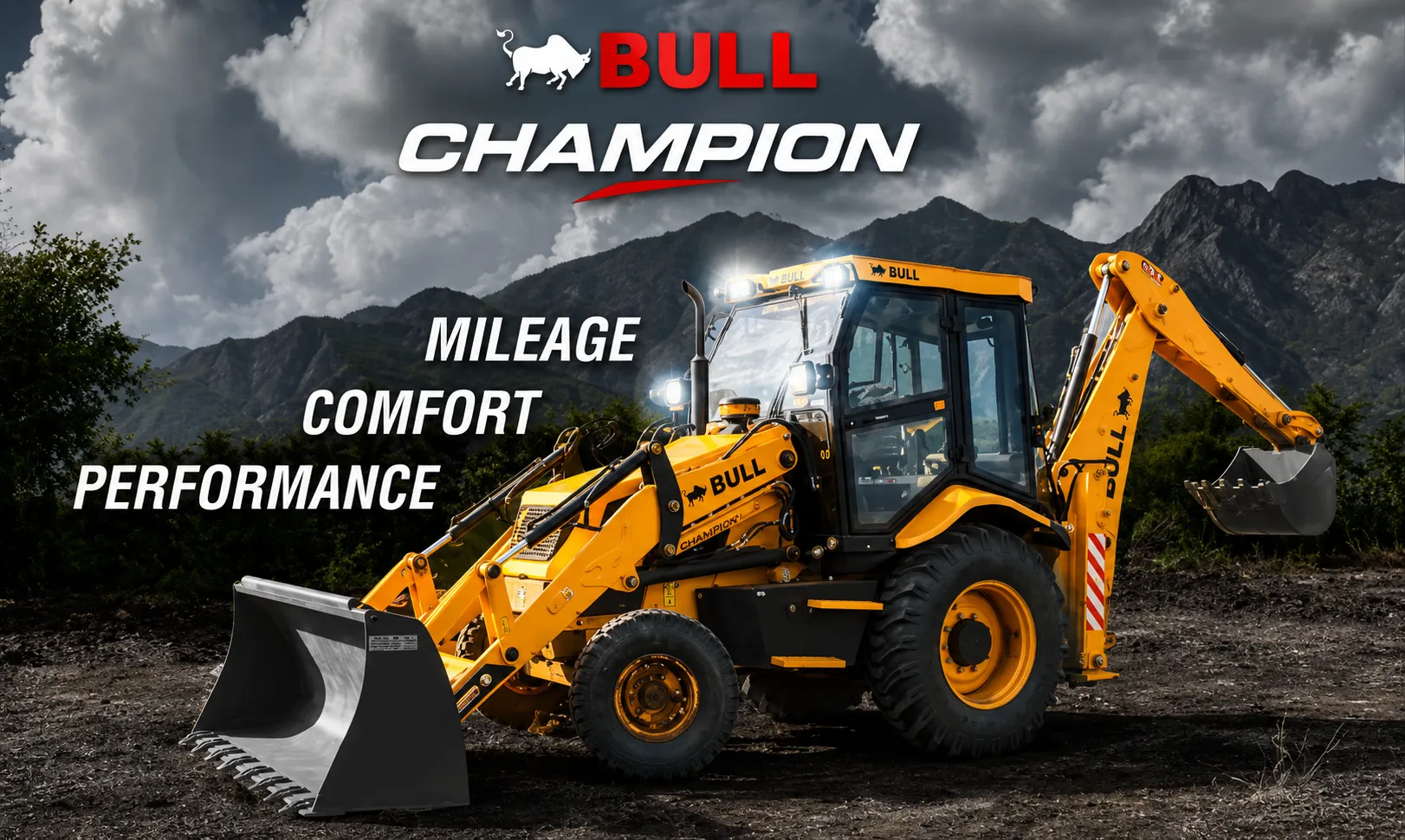 Bull Champion Backhoe Loader | Powerful, Fuel-Efficient Construction Machine | Goodwill Engineers Pu