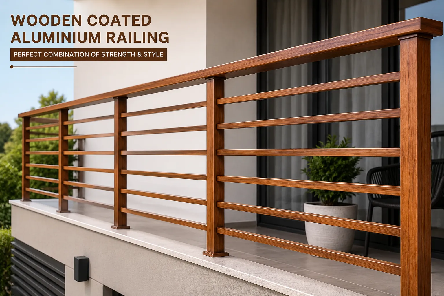 Wooden Coated Aluminium Railing Manufacturer in Ahmedabad: Why It’s the Perfect Blend of Style and D