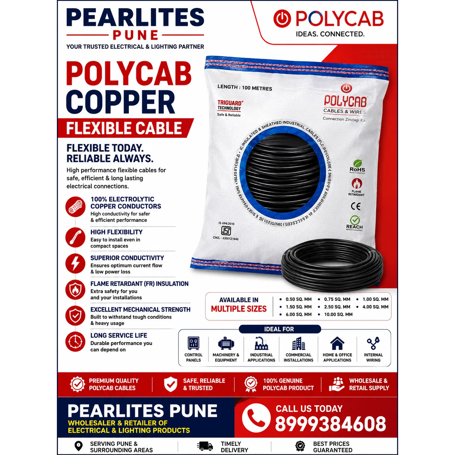 Polycab Copper Flexible Cable Dealer in Pune