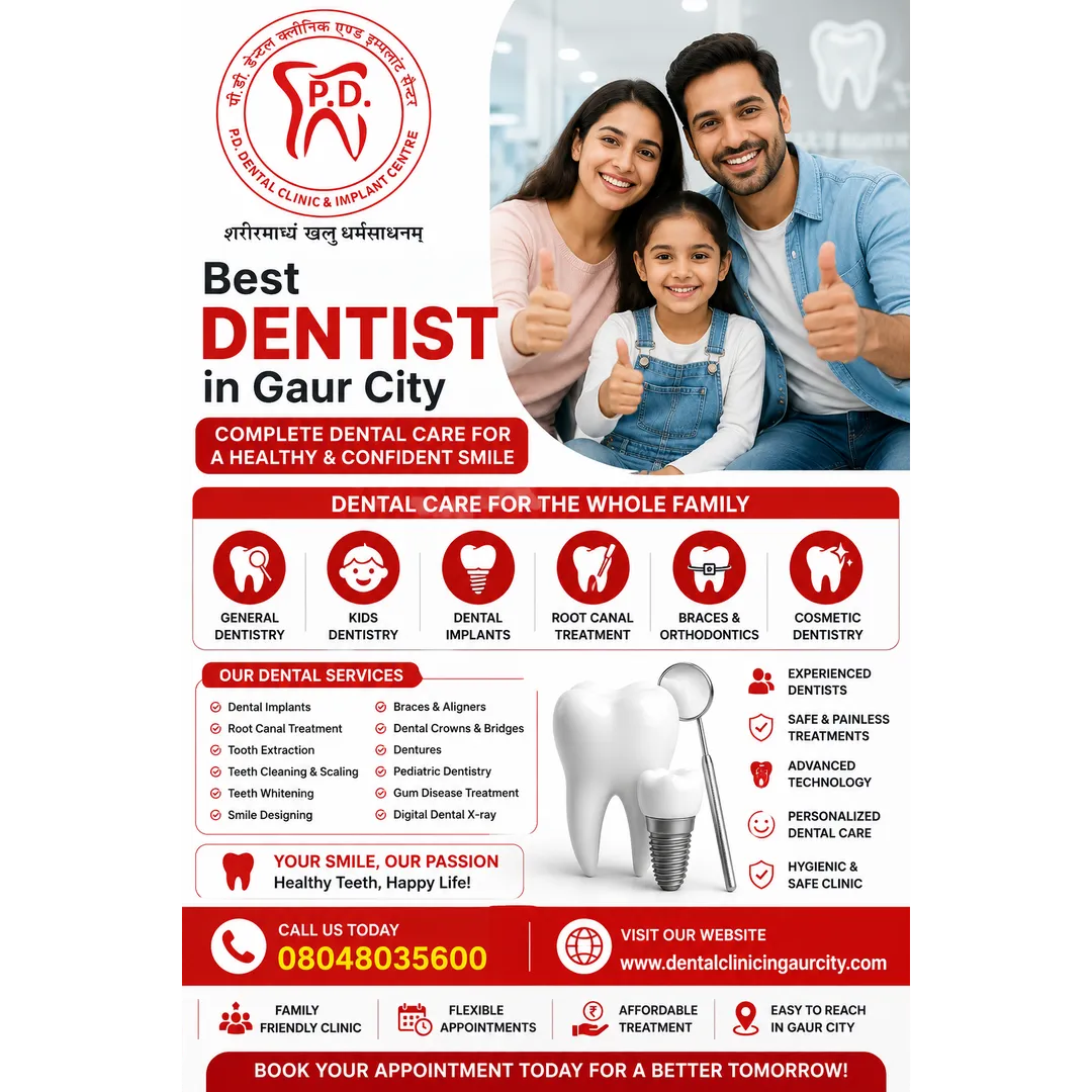 Best Dentist in Gaur City | Dental Clinic, Implants & Kids Dentist | P.D. Dental Clinic