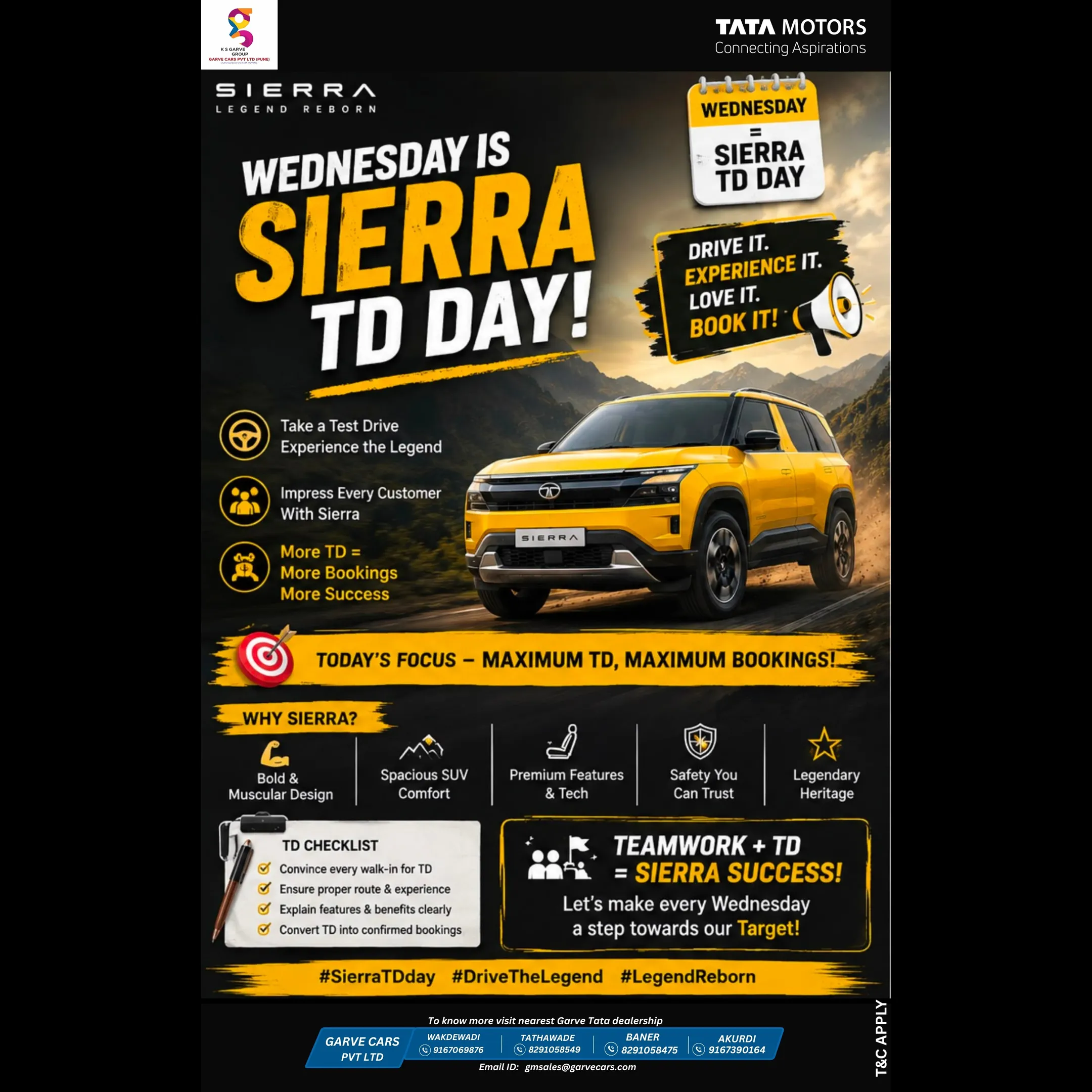 Wednesday = SIERRA Test Drive Day! πβ‘
Drive it. Experience it. Love it. Book it!
Ready to experie...