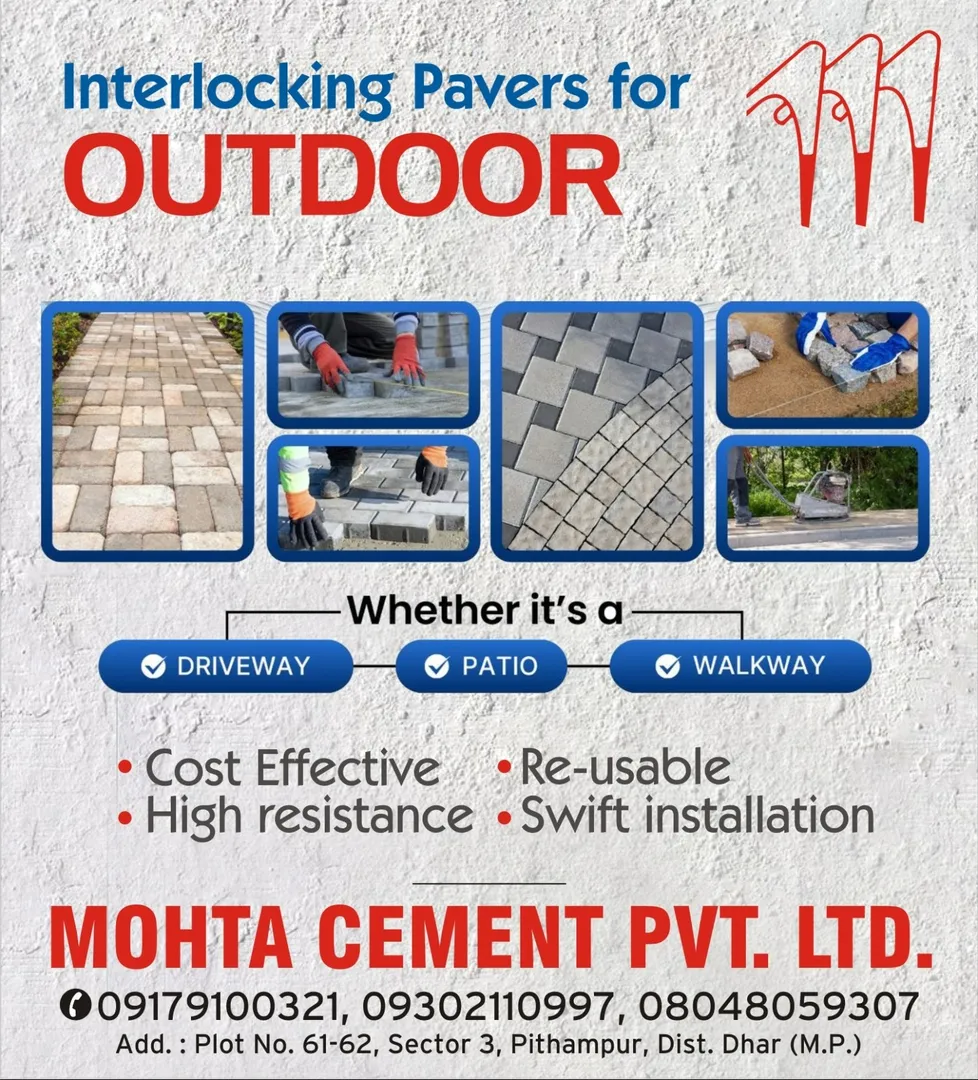 Outdoor Paver Manufacturer in IndoreEnhance the beauty and durability of your outdoor spaces with pr...