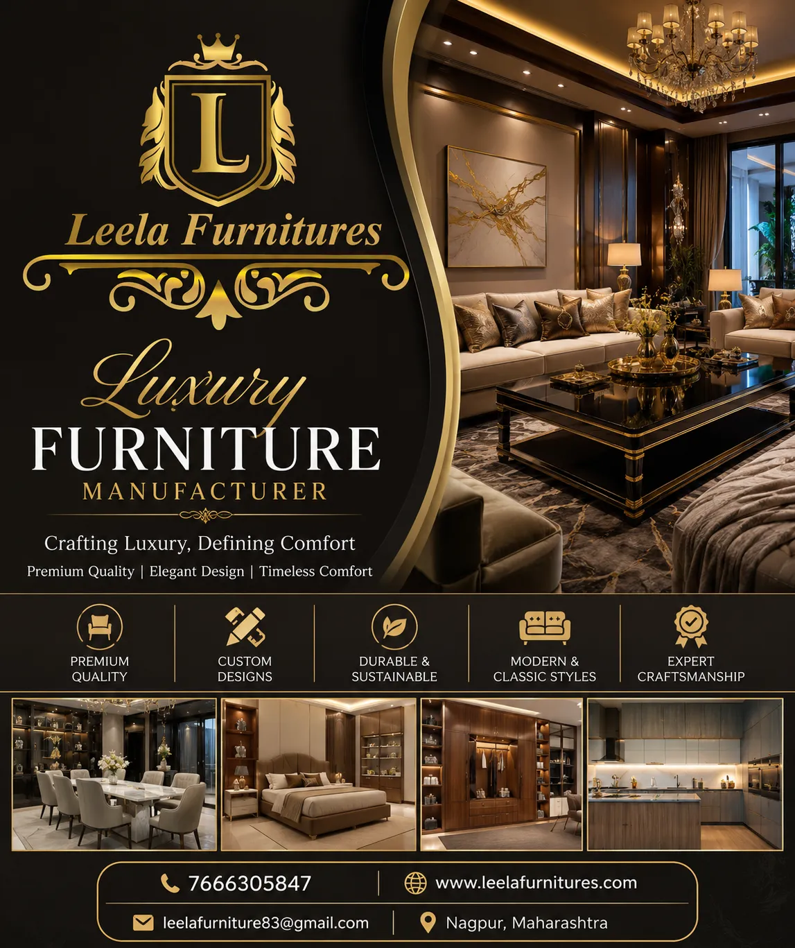 Luxury Furniture Manufacturer in Nagpur – Leela Furnitures
