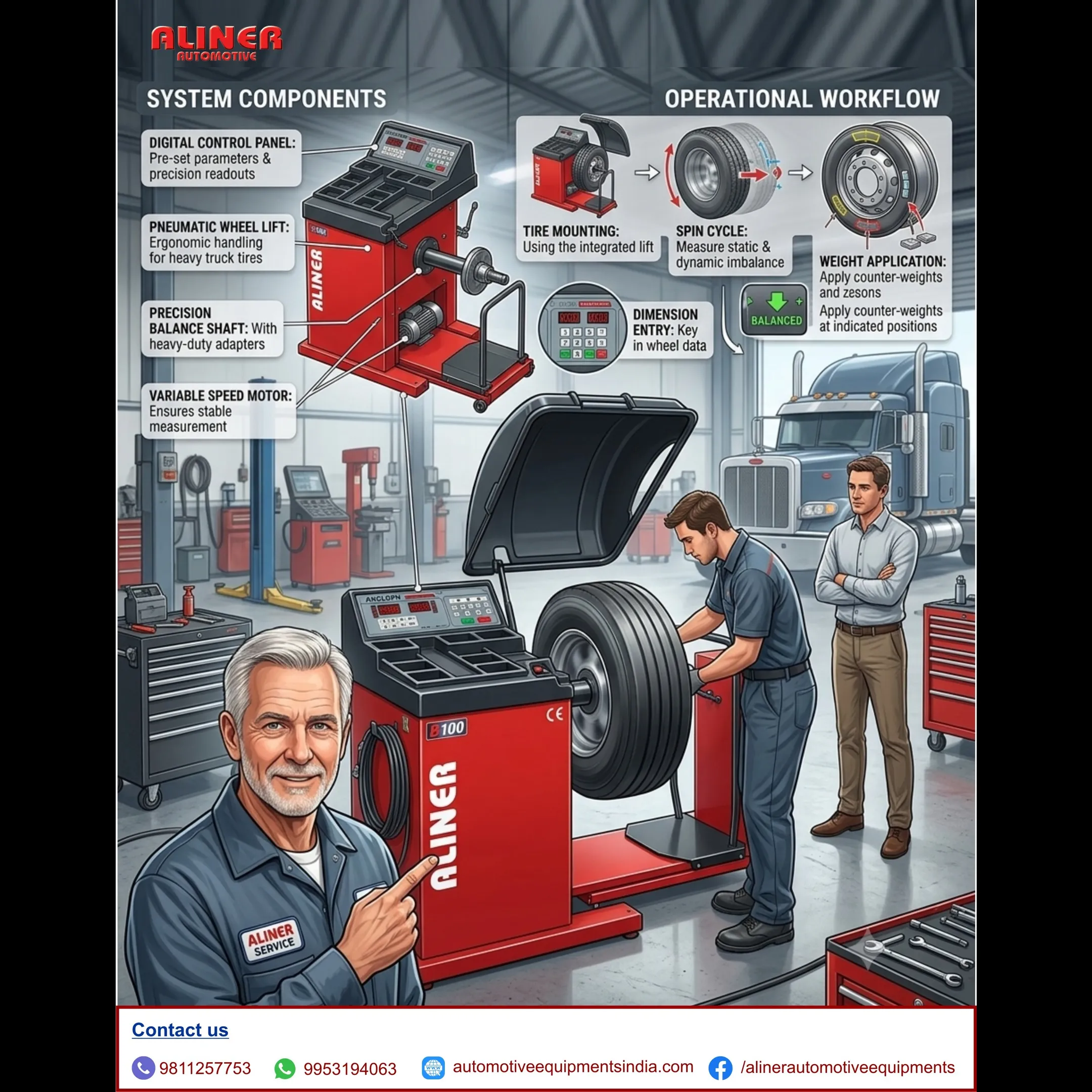Truck Wheel Balancer, Digital Wheel Balancer, Wheel Balancer, Wheel Balance, Wheel Balancer Machine