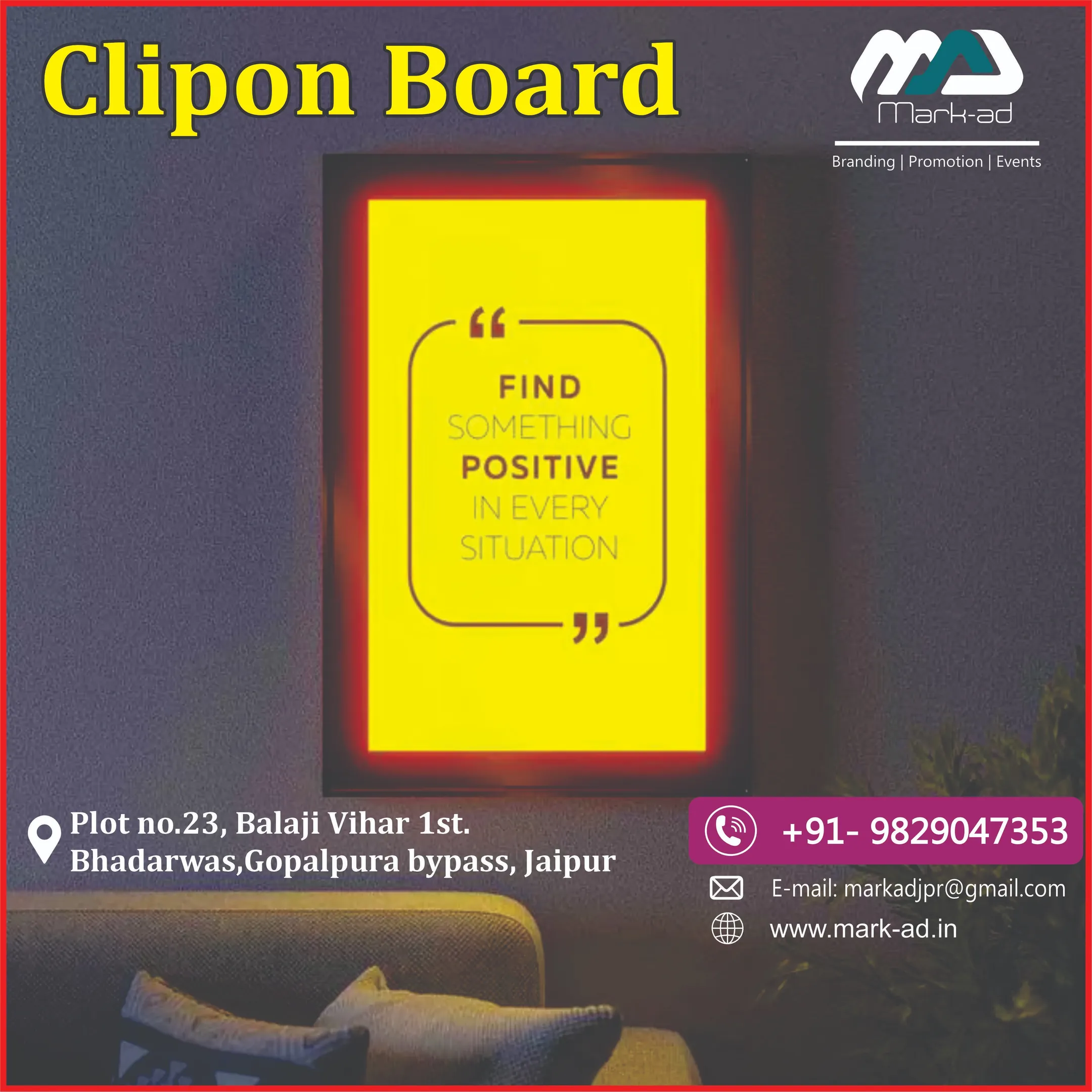 Best Clipon Board Branding in Jaipur Rajasthan