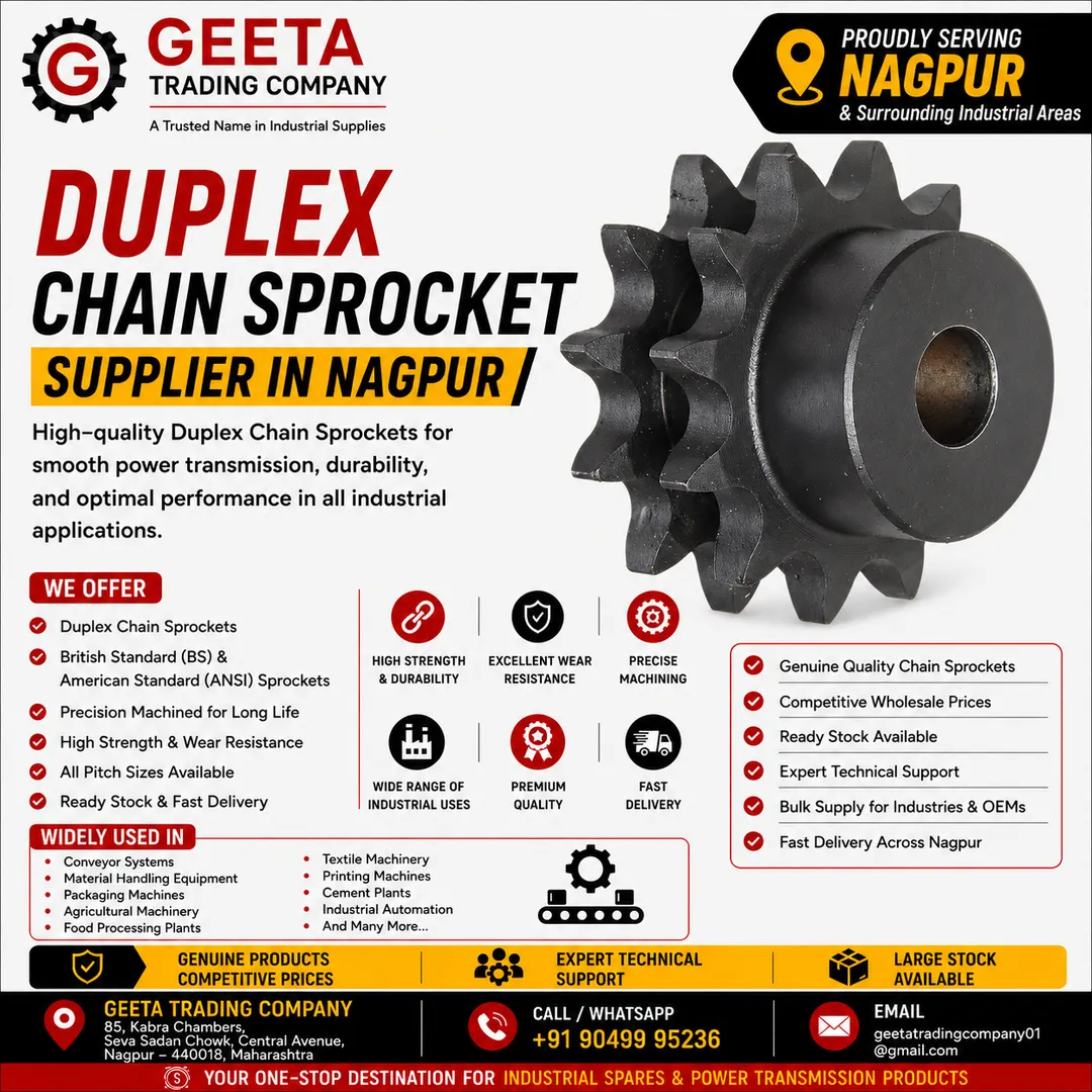 Best Duplex Chain Sprocket Supplier in Nagpur