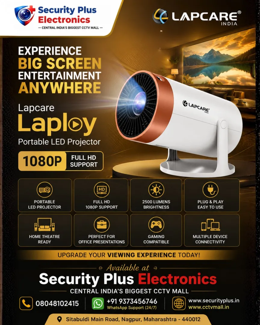 Experience Big-Screen Entertainment with the Lapcare LaPlay 1080P Projector