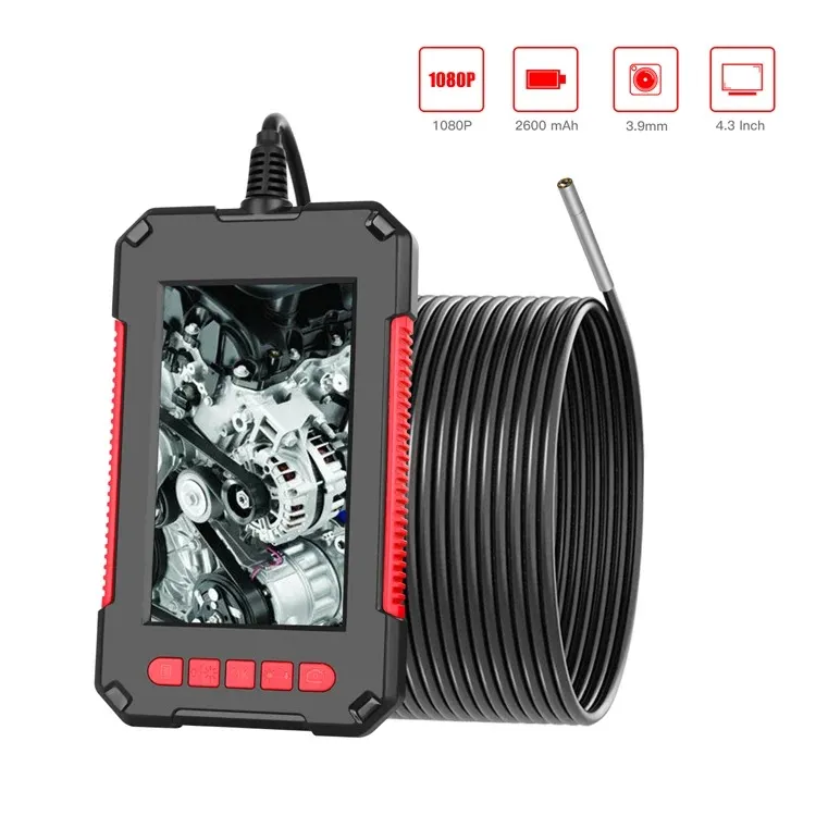 2m industrial endoscope 1080P 3.9mm 4.3inch digital industrial borescope