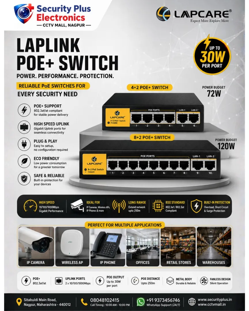Lapcare PoE Switches – 4 Port & 8 Port Models Ready Stock Available