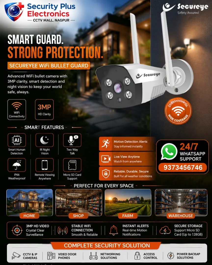 Secureye 3MP Wi-Fi Bullet Guard Camera – Crystal Clear Outdoor Security at an Affordable Price