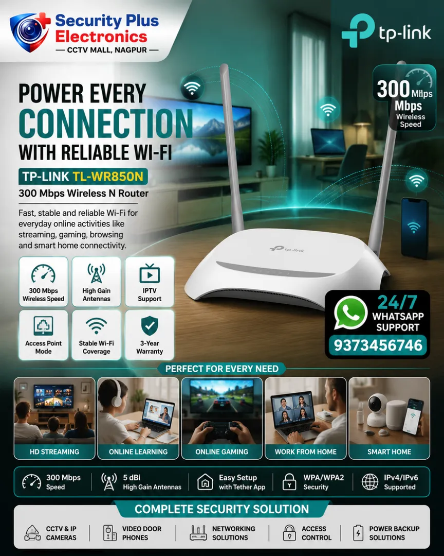 TP-Link WR850N Single Band Wi-Fi Router – Fast, Stable & Affordable Internet Connectivity