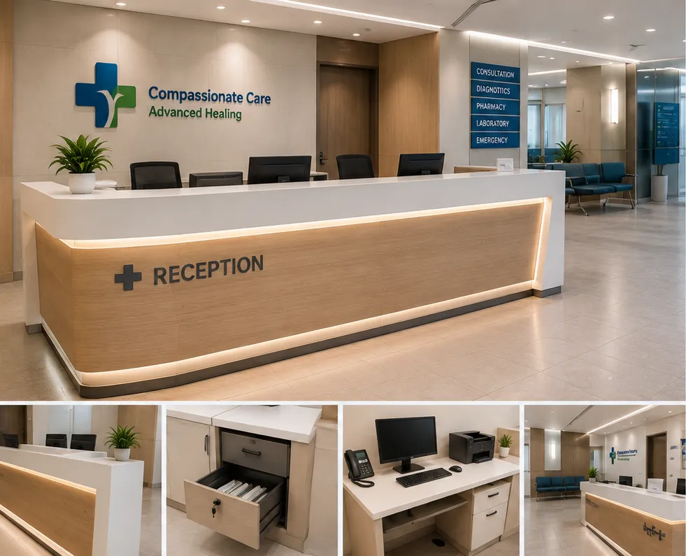 How the Right Hospital Reception Table Creates a Better First Impression and Improves Patient Exper