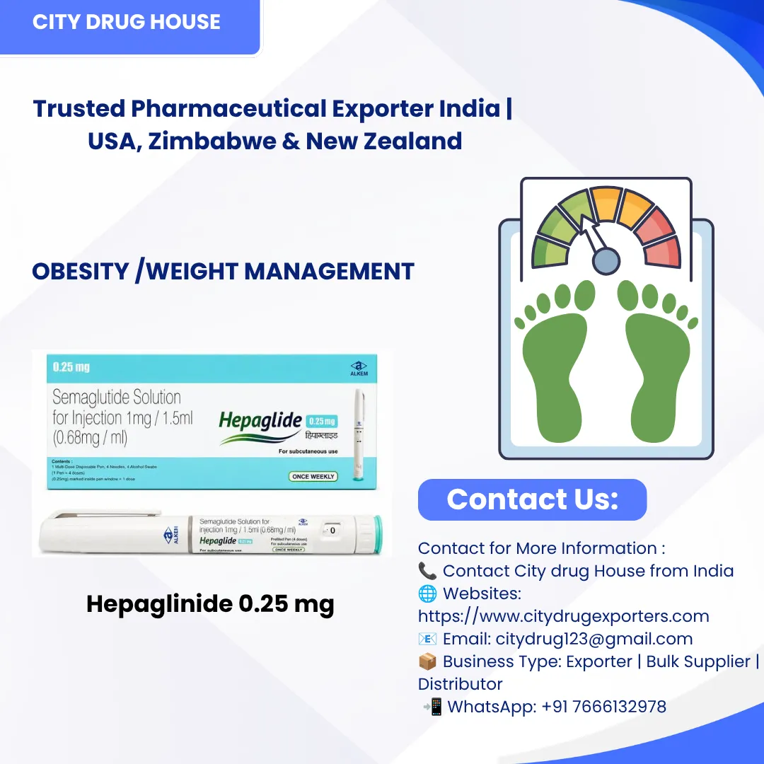 Repaglinide 0.25 mg Exporter to USA, Zimbabwe & NZ | City Drug House INDIA
