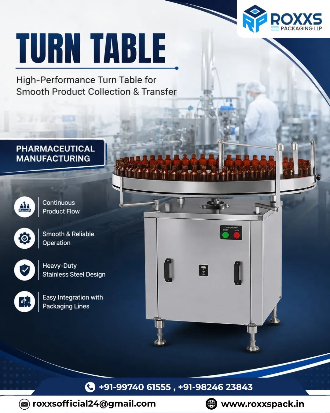 Turn Table Manufacturer from Ahmedabad | Roxxs Packaging LLP