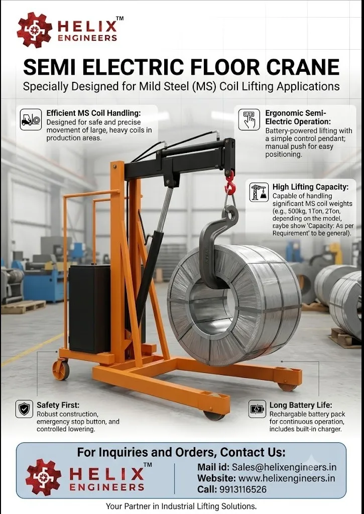 Semi Electric Floor Crane Usage and Benefit