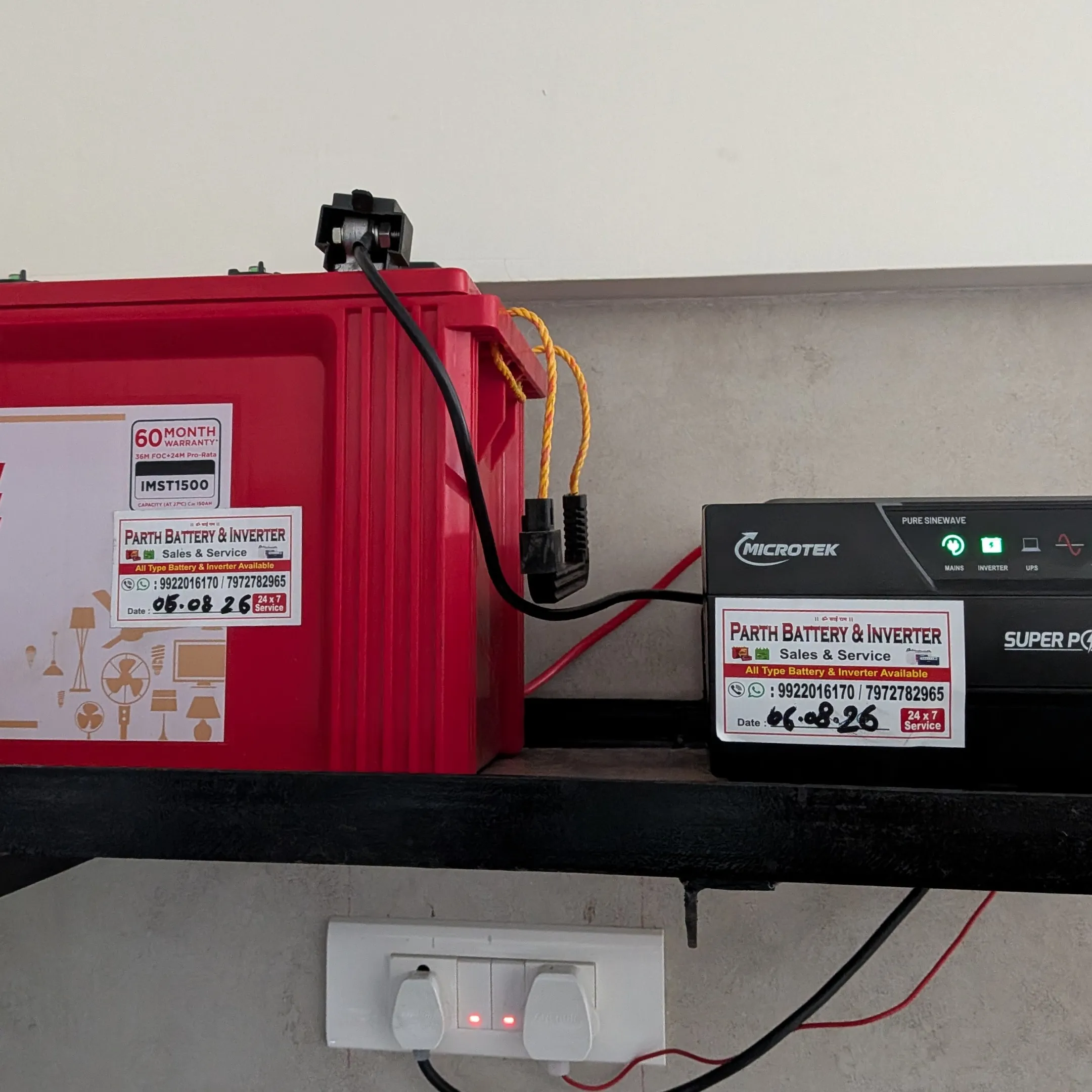 Exide Battery Microtek Inverter Set Install