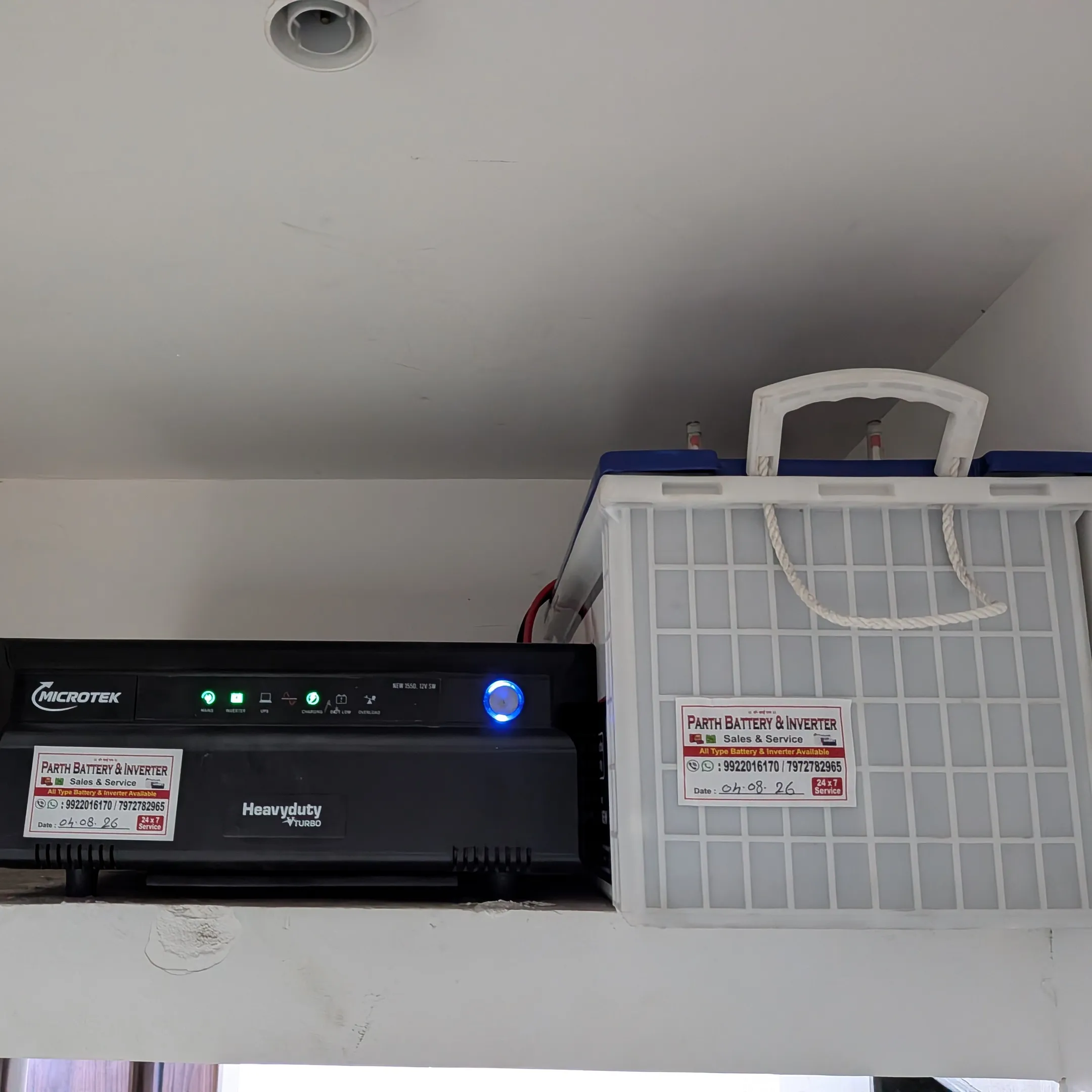 Microtek Inverter Battery Set Install