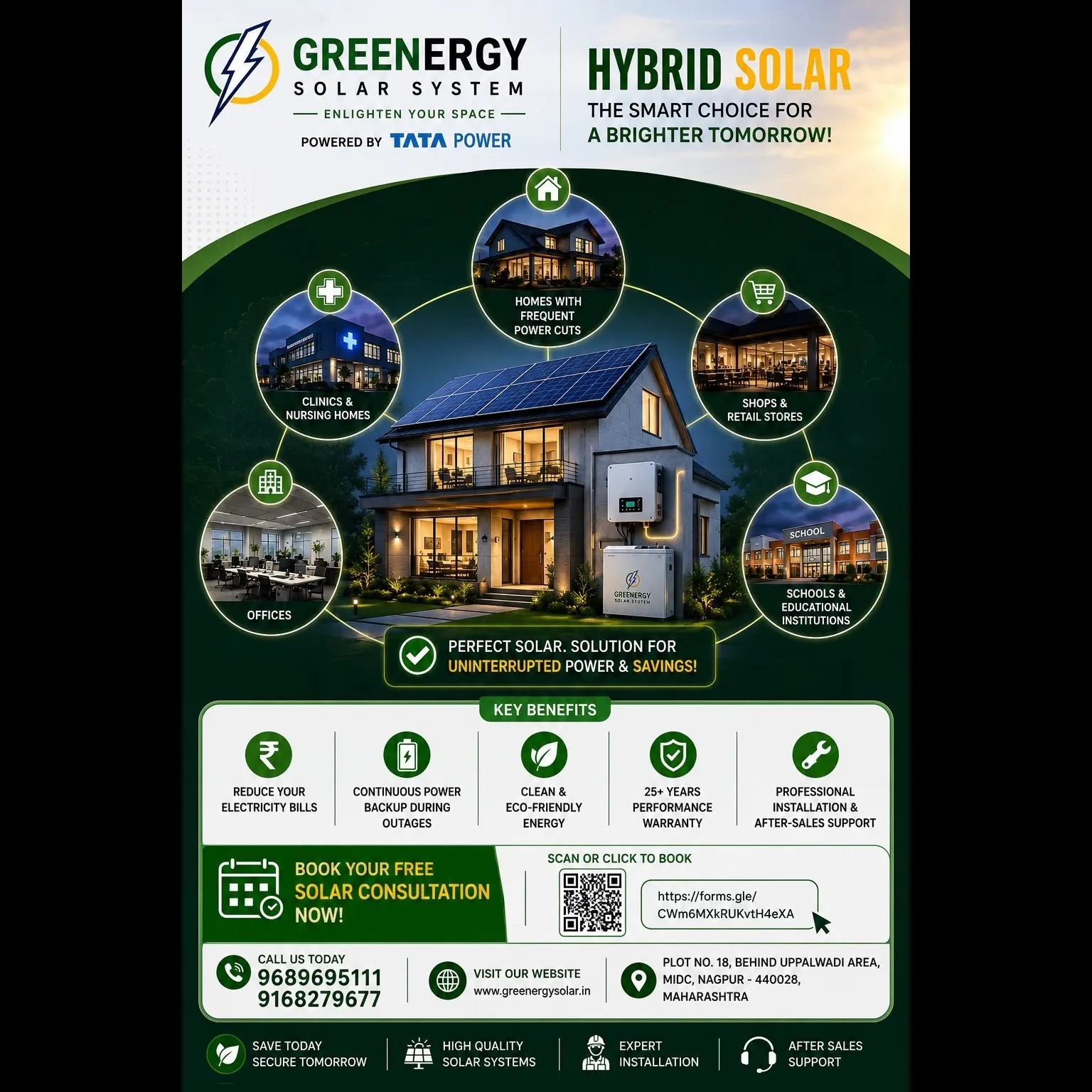 Why Choose Hybrid Solar?
A Hybrid Solar System is the perfect solution for locations that experienc...