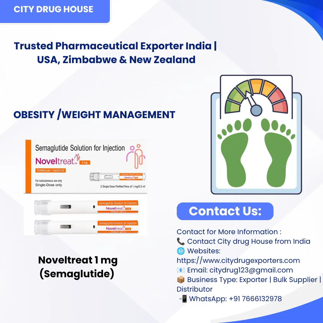 Noveltreat 1 (Semaglutide) Exporter to USA, Zimbabwe & NZ | City Drug House INDIA