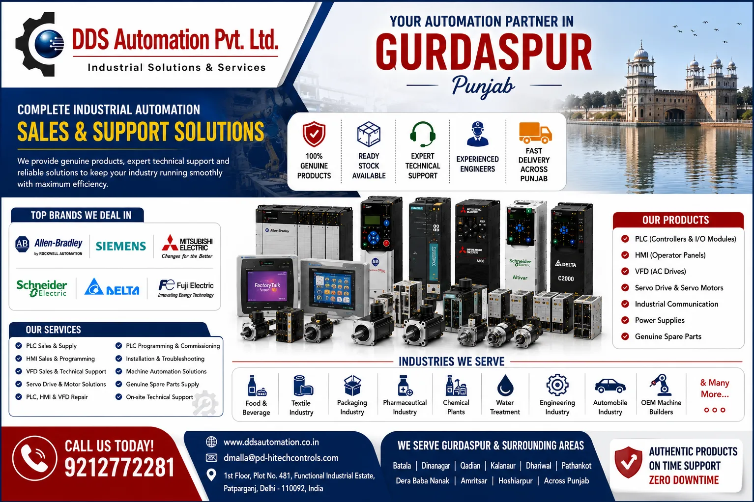 PLC, VFD, HMI & Servo Drive Sales & Support in Gurdaspur, Punjab