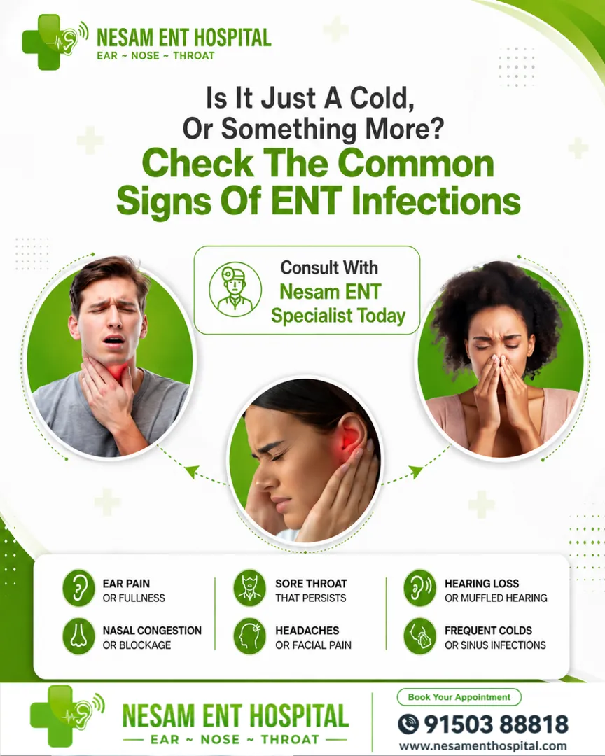 Nesam ENT Hospital | Ear, Nose & Throat Specialist
Don't ignore persistent ear, nose, or throat pro...