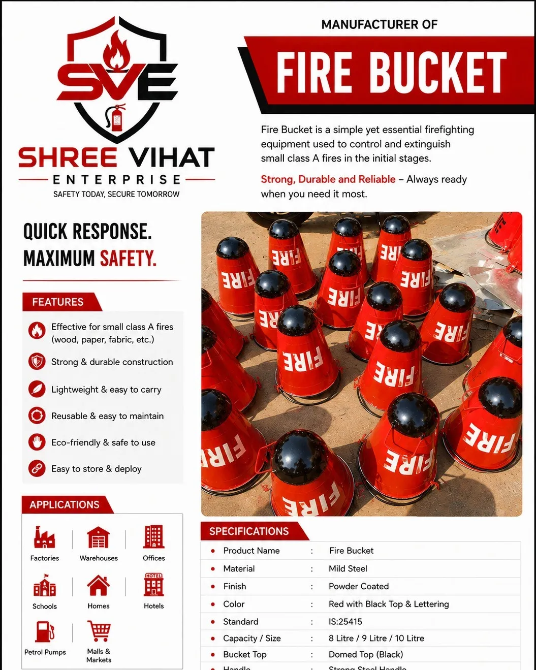 fire safety bucket