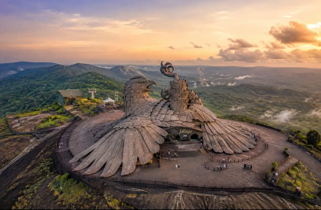 Kerala's Jatayu Earth’s Center 🦅World’s largest bird sculpture representing Jatayu from the Ramaya...