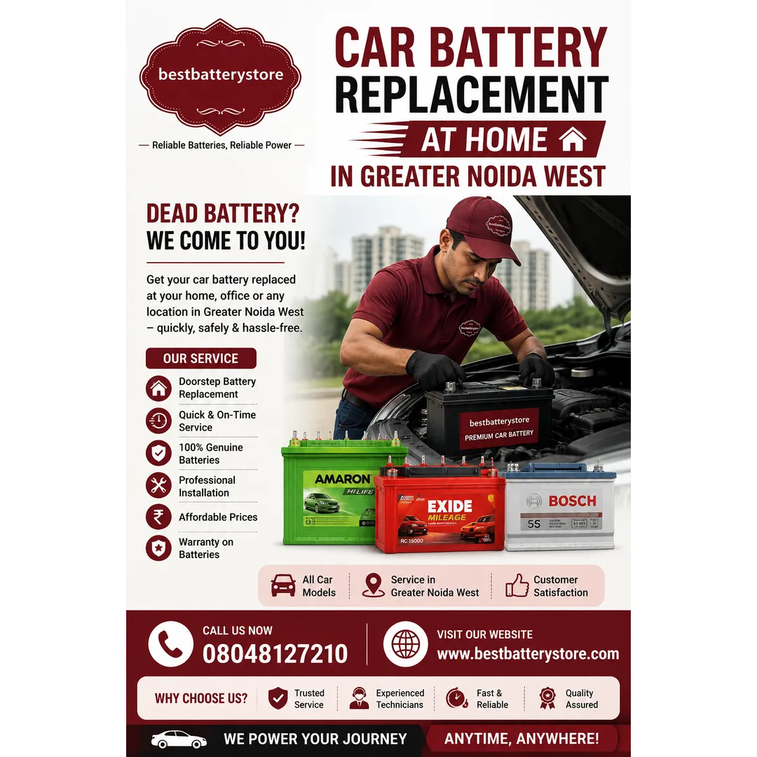 Car Battery Replacement at Home in Greater Noida West | Best Battery Store