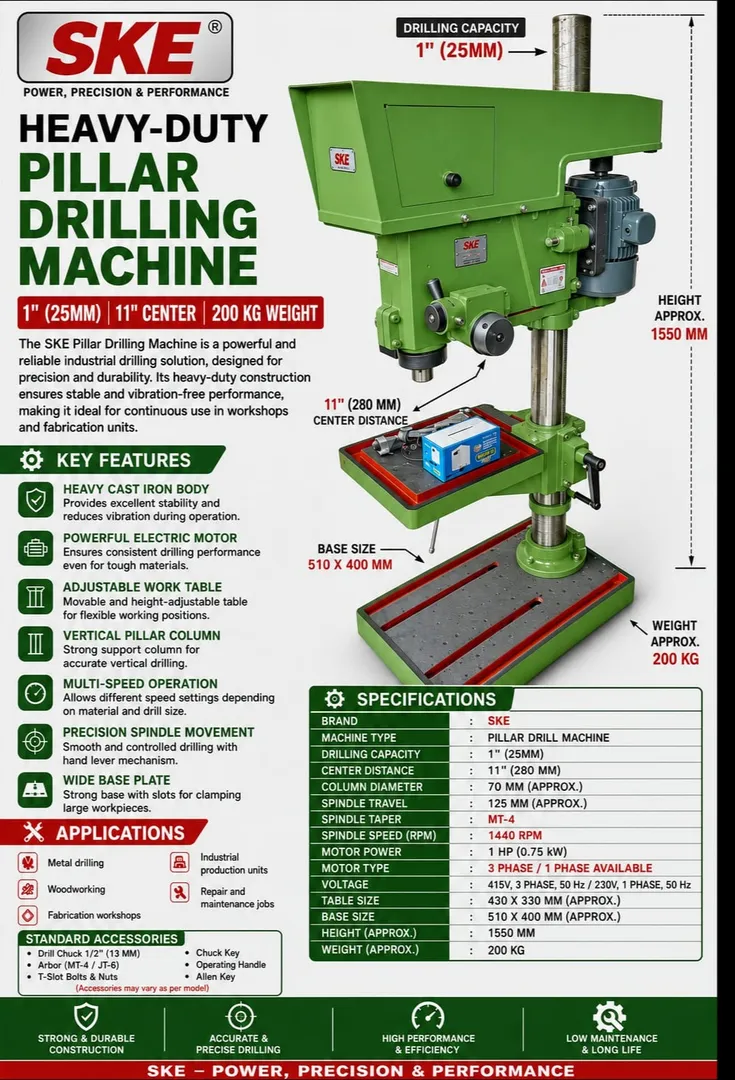 25MM Pillar Drill Machine