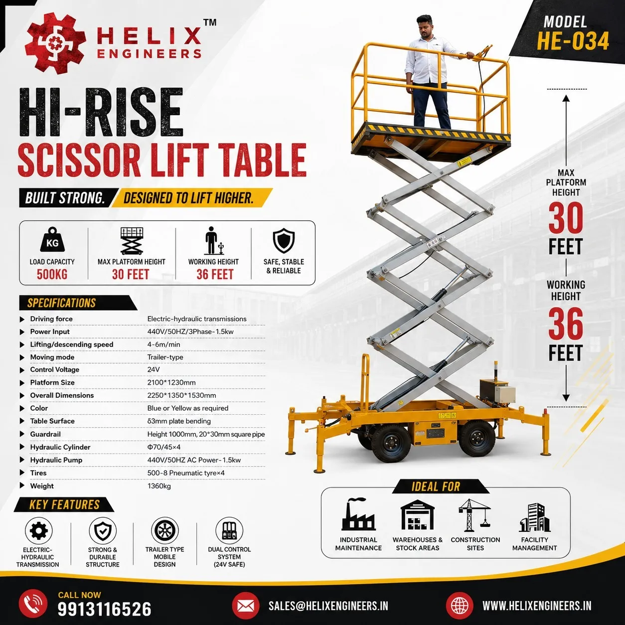 10 Meter Hydraulic Scissor Lift Table Supplier